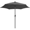Image de vidaXL Parasol avec éclairage LED et mât en aluminium 300 cm Anthracite