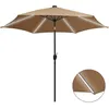 Image de Vidaxl - Parasol De Jardin Avec Lumières Led Et Mât En Aluminium Taupe