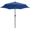 Image de vidaXL Parasol avec éclairage LED et mât en aluminium 300 cm bleu azur