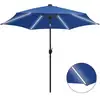 Image de Vidaxl - Parasol Avec Led Et Mât En Aluminium 300 Cm Bleu Azuré