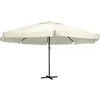Image de Vidaxl - Parasol De Jardin Avec Mât En Aluminium 600 Cm Blanc Sable