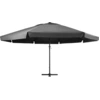 Image de vidaXL Parasol avec mât en aluminium 600 cm Anthracite