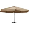 Image de Vidaxl Garden Parasol With Aluminium Pole 600 Cm Taupe