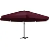 Image de Vidaxl - Parasol De Jardin Et Mât En Aluminium 600 Cm Rouge Bordeaux