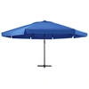 Image de vidaXL Parasol avec mât en aluminium 600 cm bleu azur
