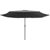 Image de vidaXL Parasol avec mât métallique 390 cm Anthracite