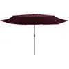 Image de vidaXL Parasol avec mât métallique 390 cm rouge bordeaux