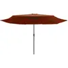 Image de vidaXL Parasol avec mât métallique 390 cm Terracota