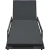 Image de vidaXL Chaise longue avec support Poly rotin gris