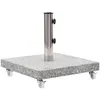 Image de Socle De Parasol Granite 30 Kg Carré Gris Vidaxl