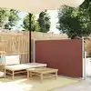 Image de Auvent Latéral Rétractable De Patio 120x500 Cm Marron - Vidaxl