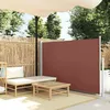 Image de Auvent Latéral Rétractable De Patio 140x500 Cm Marron