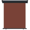 Image de vidaXL Marquise latérale de balcon 145x250 cm Marron
