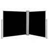 Image de vidaXL Store latéral extensible noir 120 x 600 cm