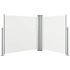 Image de vidaXL Store latéral extensible blanc crème 120 x 600 cm