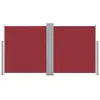 Image de vidaXL Marquise latérale extensible 170 x 600 cm rouge