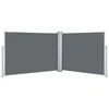 Image de vidaXL Marquise latérale extensible Anthracite 100 x 1000 cm