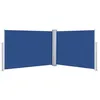 Image de Auvent Latéral Rétractable Bleu 100 X 1000 Cm Vidaxl