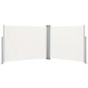 Image de vidaXL Marquise latérale extensible Crème 140 x 1000 cm