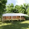 Image de vidaXL Tente de réception 4 x 9 m blanche