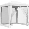 Image de vidaXL Tente de réception avec 4 parois latérales en filet 2 x 2 m Blanc