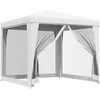 Image de vidaXL Tente de réception avec 4 parois latérales en filet 2,5 x 2,5 m Blanc
