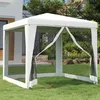 Image de Vidaxl   Tente De Réception 2,5x2,5 M   4 Parois Latérales En Maille   Résistante Aux Uv Et À L'Eau   Accès Facile Avec Entrée Zippée
