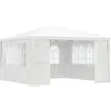 Image de Tente De Réception Avec Parois Latérales 4x4 M Blanc 90 G/m²