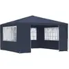 Image de Vidaxl - Tente De Réception Avec Parois Latérales 4x4 M Bleu 90 G/m²