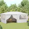 Image de vidaXL Tente de réception professionnelle avec parois latérales 4×6 m Blanc 90 g/m
