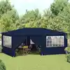 Image de vidaXL Tente de réception professionnelle avec parois latérales 4×6 m Bleu 90 g/m
