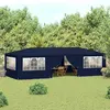 Image de vidaXL Tente de réception professionnelle avec parois latérales 4×9 m Bleu 90 g/m
