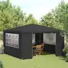 Image de vidaXL Tente de réception professionnelle avec parois latérales 4×4 m Anthracite 90 g/m