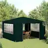 Image de vidaXL Tente de réception professionnelle avec parois latérales 4×4 m Vert 90 g/m