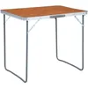 Image de Vidaxl - Table Pliable De Camping Avec Cadre En Métal 80x60 Cm