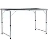 Image de Vidaxl - Table Pliable De Camping Gris Aluminium 120x60 Cm