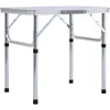 Image de Vidaxl - Table Pliable De Camping Blanc Aluminium 60x45 Cm