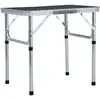 Image de Table Pliable De Camping Gris Aluminium 60x45 Cm Vidaxl