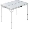 Image de Vidaxl - Table De Camping Pliable Avec 2 Bancs Aluminium Blanc