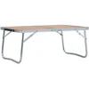 Image de Table Pliable De Camping Marron Aluminium 60x40 Cm Vidaxl
