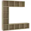 Image de Jeu De Bibliothèque/meuble Tv 3 Pcs Chêne Sonoma 180x30x180 Cm