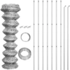 Image de vidaXL Clôture grillagée avec poteaux Acier galvanisé 15×1,5 m Argenté