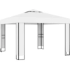 Image de vidaXL Pavillon avec double toit 3 x 3 m Blanc