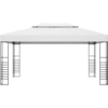 Image de vidaXL Pavillon de jardin Acier revêtu par poudre 4x3x2,7 m Blanc
