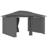 Image de vidaXL Pavillon de jardin avec rideaux 4 x 3 m Anthracite