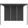 Image de vidaXL Pavillon de jardin avec rideau latéral 3x3x2,25 m Anthracite