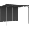 Image de Vidaxl - Belvédère De Jardin Avec Rideau Latéral 3x3x2,25 M Anthracite