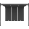 Image de vidaXL Pavillon de jardin avec rideau latéral 4x3x2,25 m Anthracite