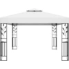 Image de vidaXL Pavillon avec double toit 3x4 m Blanc