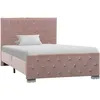 Image de Cadre De Lit Sans Matelas Rose Velours 100x200 Cm Vidaxl